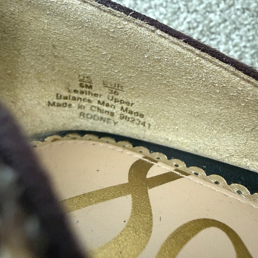 Sam Edelman Rodney Leopard Calf Hair d'Orsay Pointed Toe Flats 6 Mob Wife Animal - Picture 5 of 8